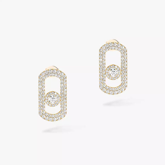 [⭐Hinora Jewelry]So Move Pave_-Set Diamond Earrings in Silver