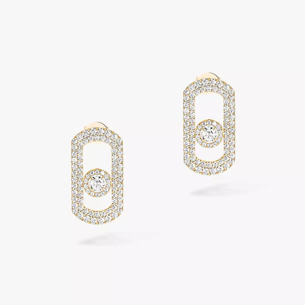 [⭐Hinora Jewelry]So Move Pave_-Set Diamond Earrings in Silver