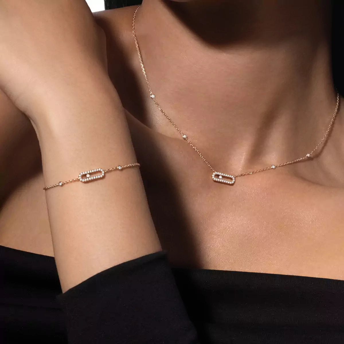 [⭐Hinora Jewelry]Diamond Necklace Move Uno