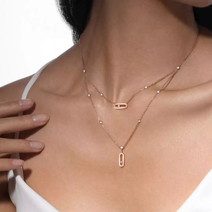 [⭐Hinora Jewelry] Move Uno Diamond Necklace