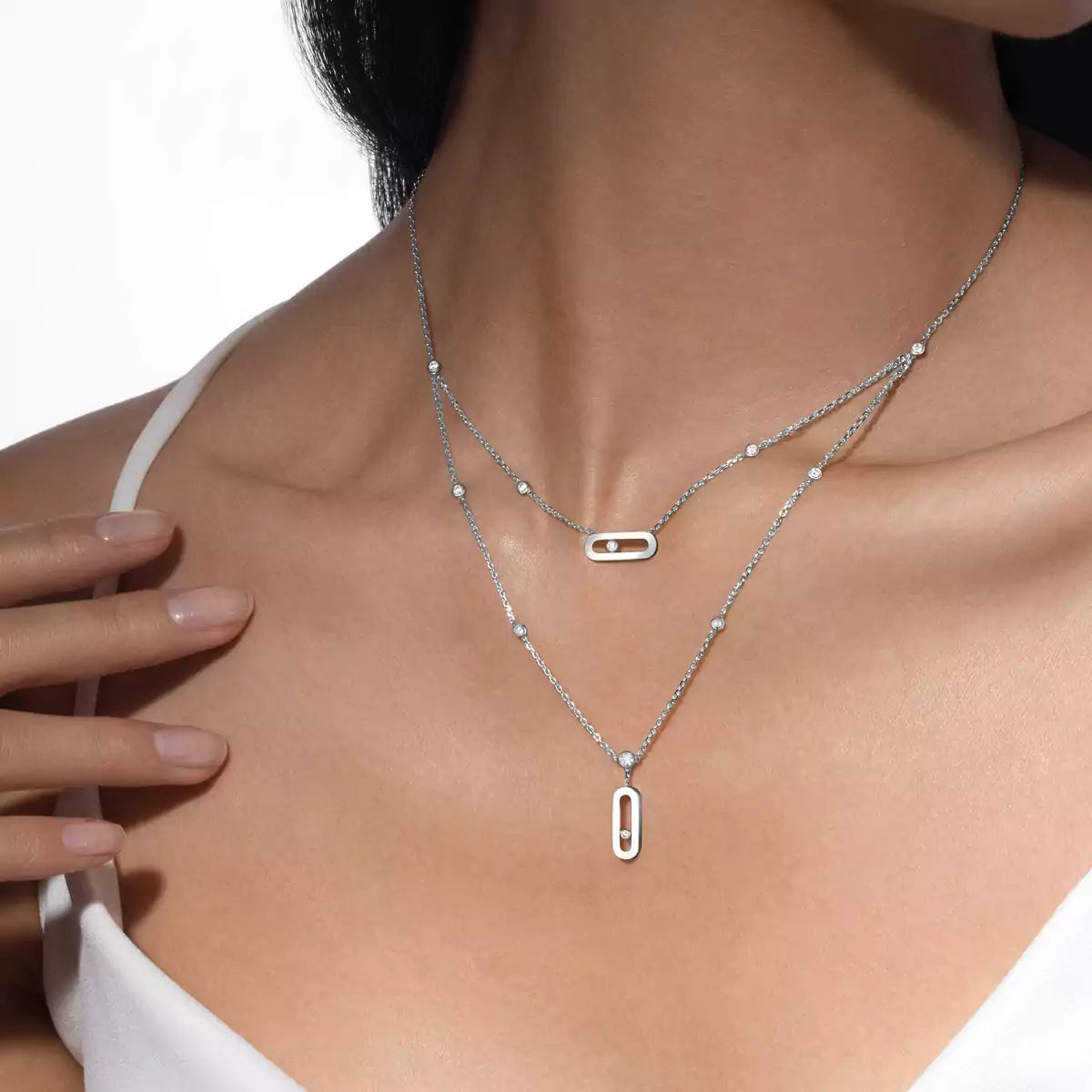 [⭐Hinora Jewelry] Move Uno Diamond Necklace
