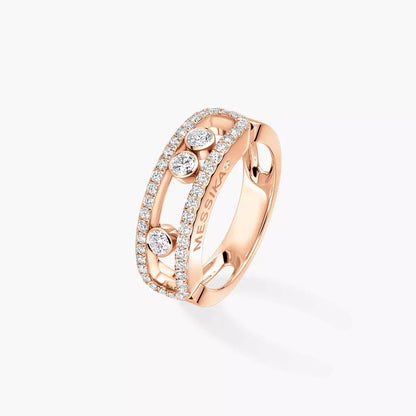 [⭐Hinora Jewelry] Move Gold Diamond Pave_ Ring