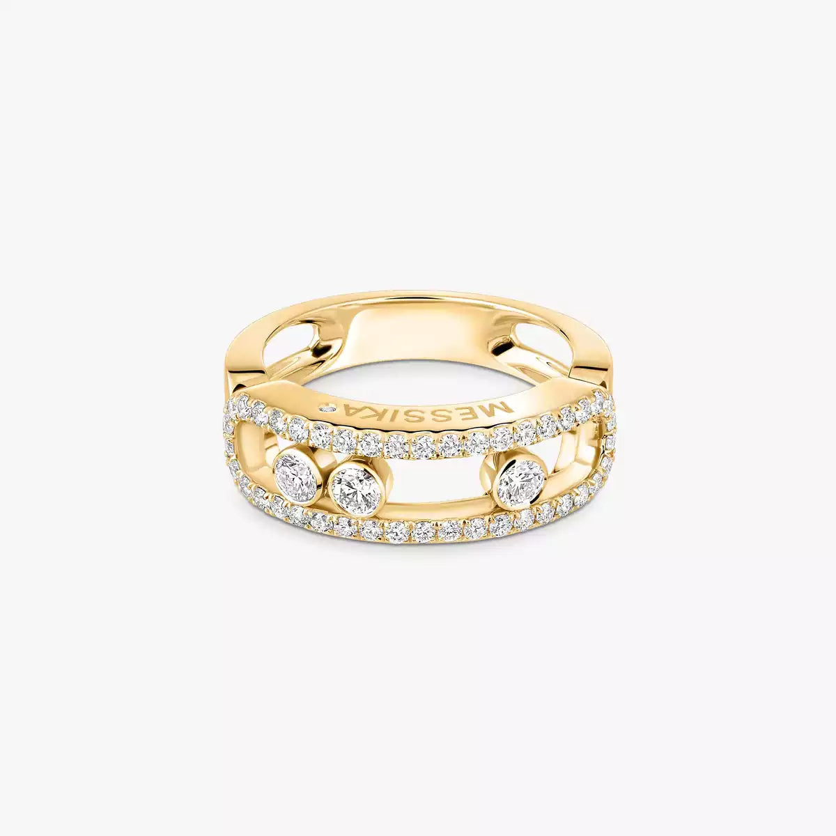 [⭐Hinora Jewelry] Move Gold Diamond Pave_ Ring