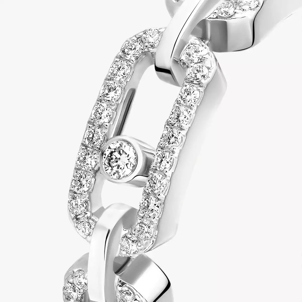 [⭐Hinora Jewelry]Move Link Pave_-Set Diamond Ring in Gold