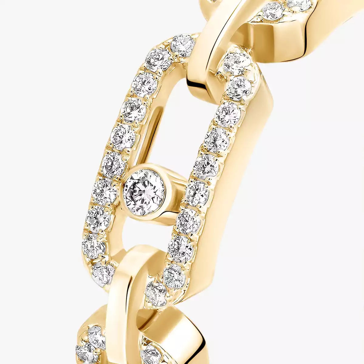 [⭐Hinora Jewelry]Move Link Pave_-Set Diamond Ring in Gold