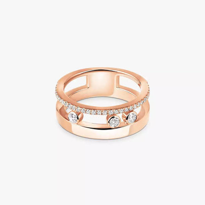 [⭐Hinora Jewelry]Move Romane Diamond Ring