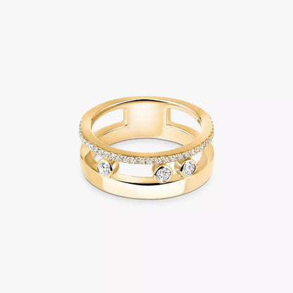 [⭐Hinora Jewelry]Move Romane Diamond Ring
