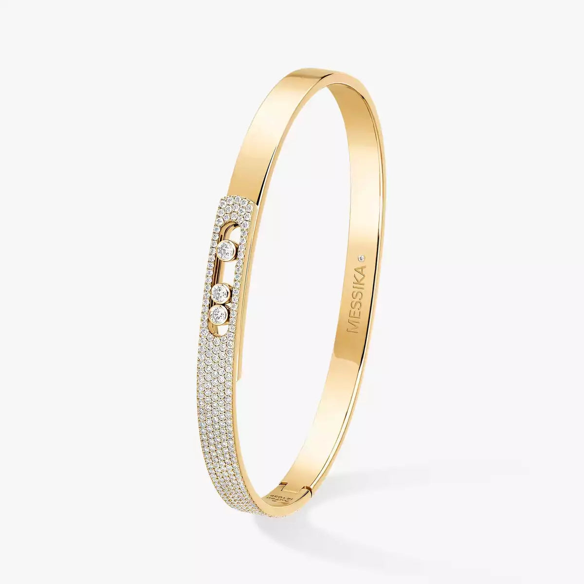 [⭐Hinora Jewelry]Move Noa Rose Gold Pavé Diamond Bangle Bracelet