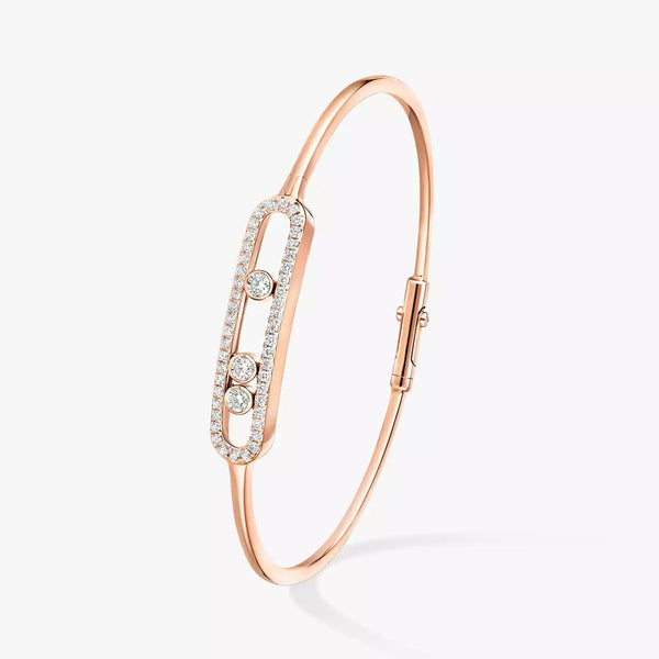 [⭐Hinora Jewelry]Move Pavé Diamond Bangle Bracelet M