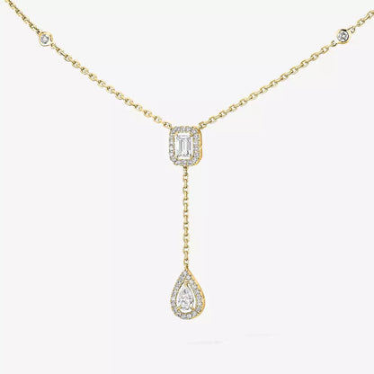 [⭐Hinora Jewelry]Gold Diamond Tie Necklace