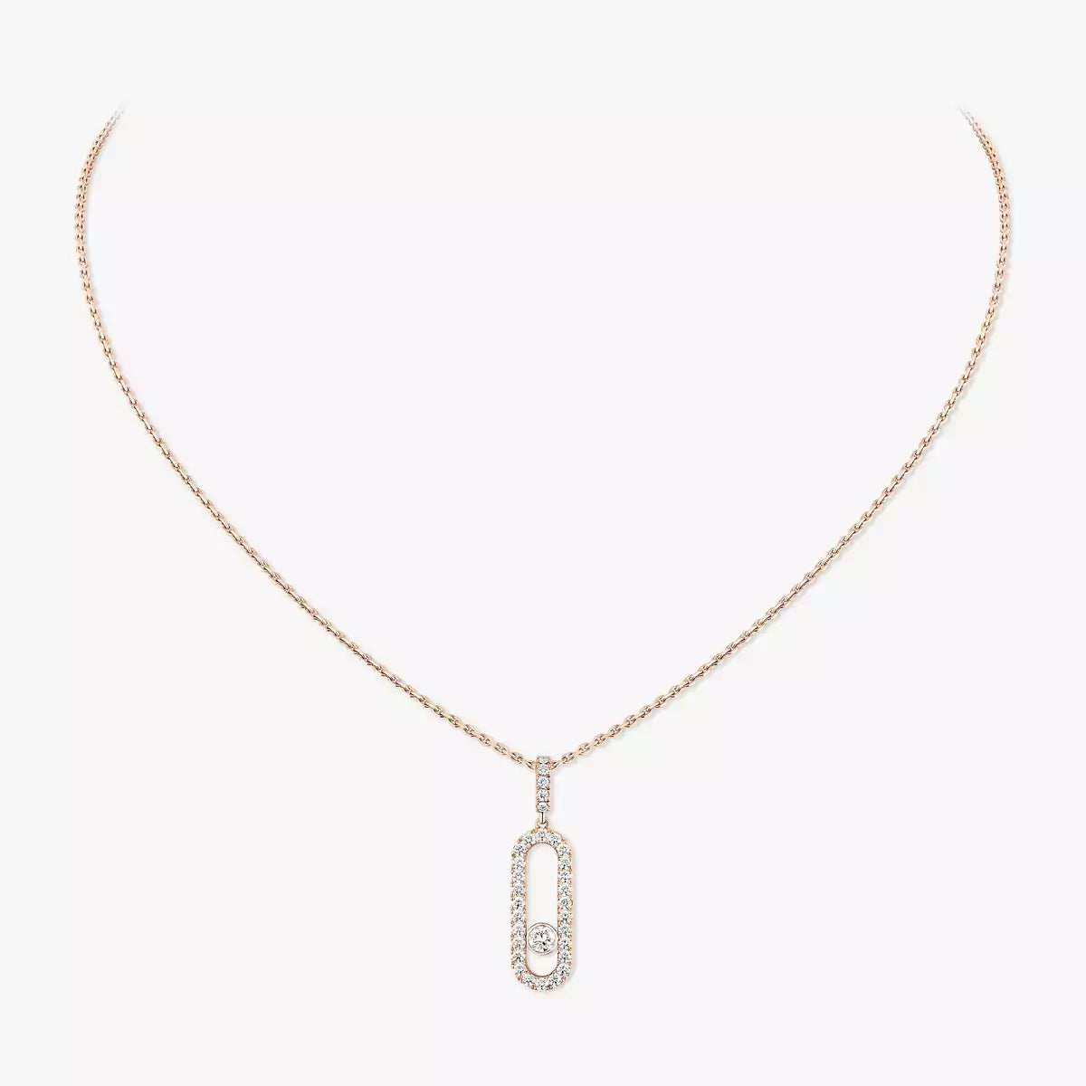 [⭐Hinora Jewelry]Move Uno Diamond Necklace in Rose Gold