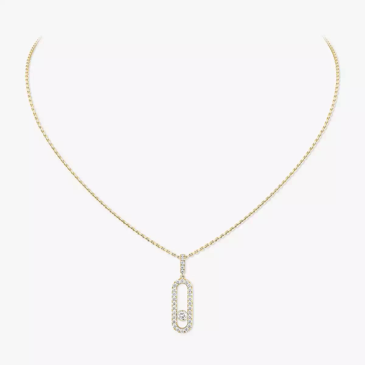 [⭐Hinora Jewelry]Move Uno Diamond Necklace in Rose Gold