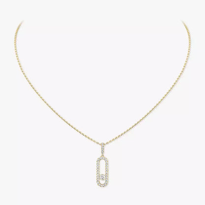[⭐Hinora Jewelry]Move Uno Diamond Necklace in Rose Gold