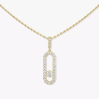 [⭐Hinora Jewelry]Move Uno Diamond Necklace in Rose Gold