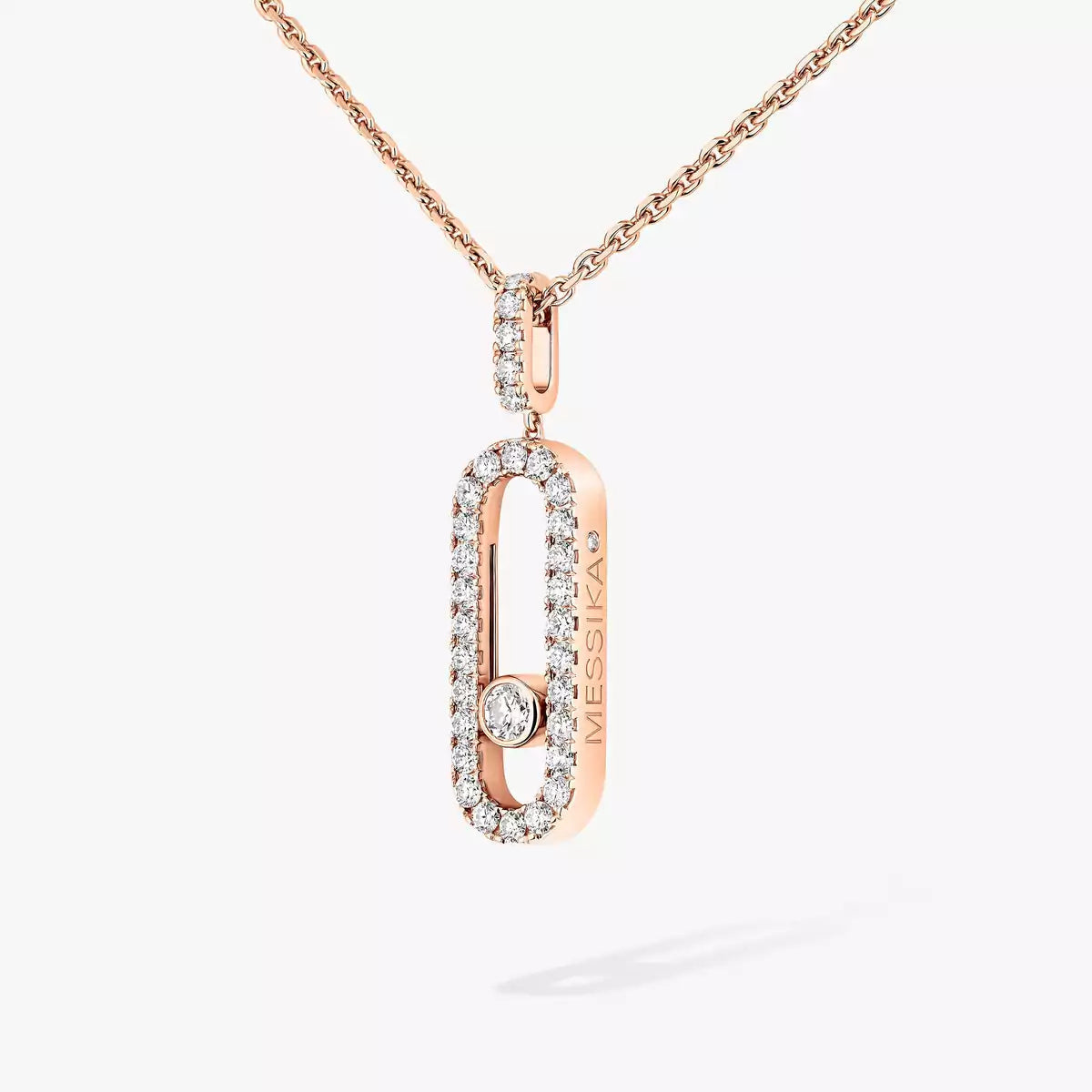 [⭐Hinora Jewelry]Move Uno Diamond Necklace in Rose Gold