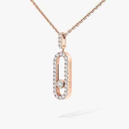 [⭐Hinora Jewelry]Move Uno Diamond Necklace in Rose Gold