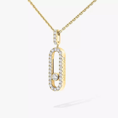 [⭐Hinora Jewelry]Move Uno Diamond Necklace in Rose Gold