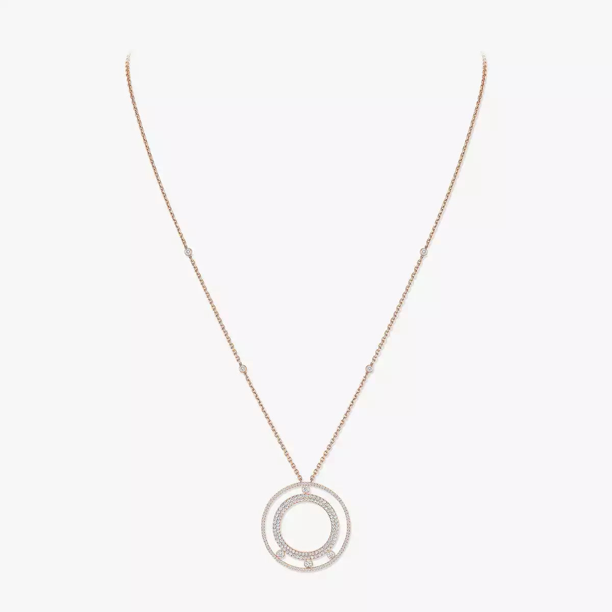 [⭐Hinora Jewelry]Move Romane Long Pave_-Set Diamond Necklace