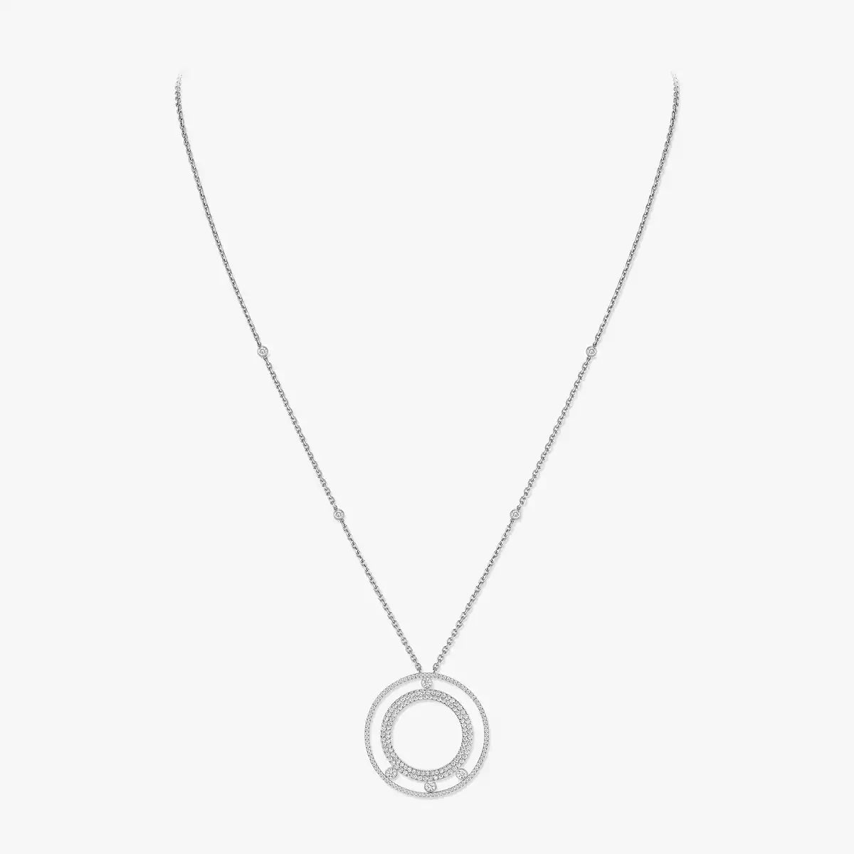 [⭐Hinora Jewelry]Move Romane Long Pave_-Set Diamond Necklace
