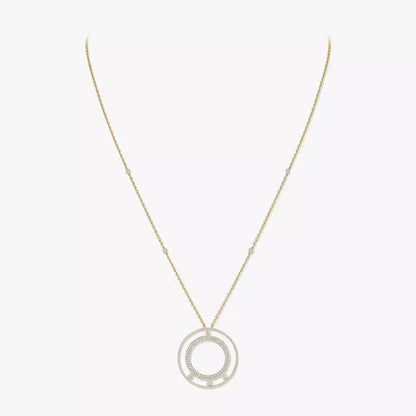 [⭐Hinora Jewelry]Move Romane Long Pave_-Set Diamond Necklace