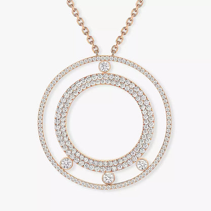 [⭐Hinora Jewelry]Move Romane Long Pave_-Set Diamond Necklace