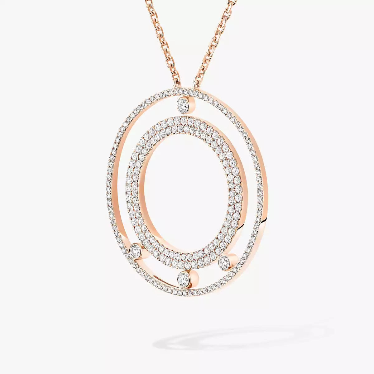 [⭐Hinora Jewelry]Move Romane Long Pave_-Set Diamond Necklace