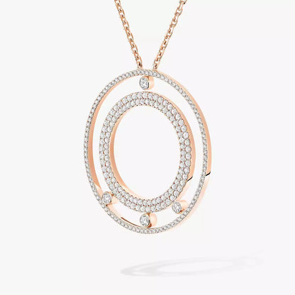 [⭐Hinora Jewelry]Move Romane Long Pave_-Set Diamond Necklace
