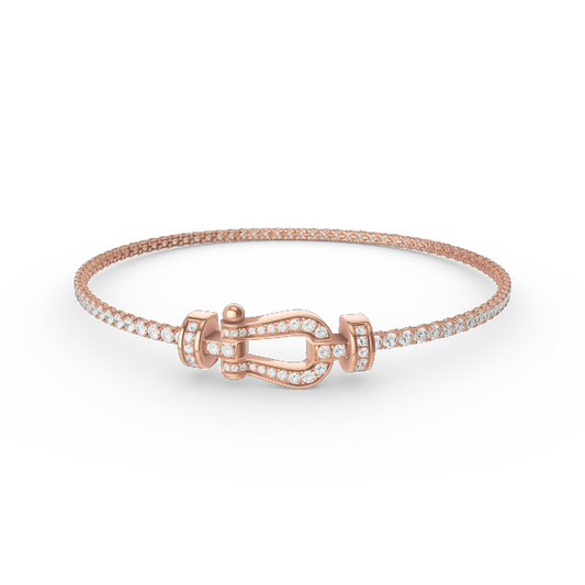 [⭐Hinora Jewelry]FORCE  HORSESHOE  DIAMOND TENNIS BRACELET