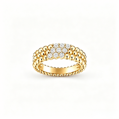 [⭐Hinora Jewelry] THREE-ROW DIAMOND RING