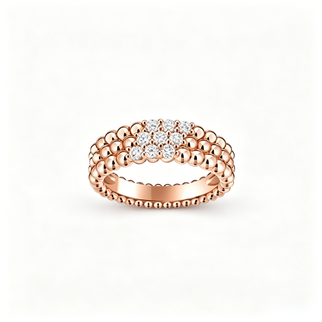 [⭐Hinora Jewelry] THREE-ROW DIAMOND RING