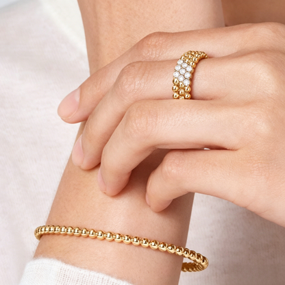 [⭐Hinora Jewelry] THREE-ROW DIAMOND RING