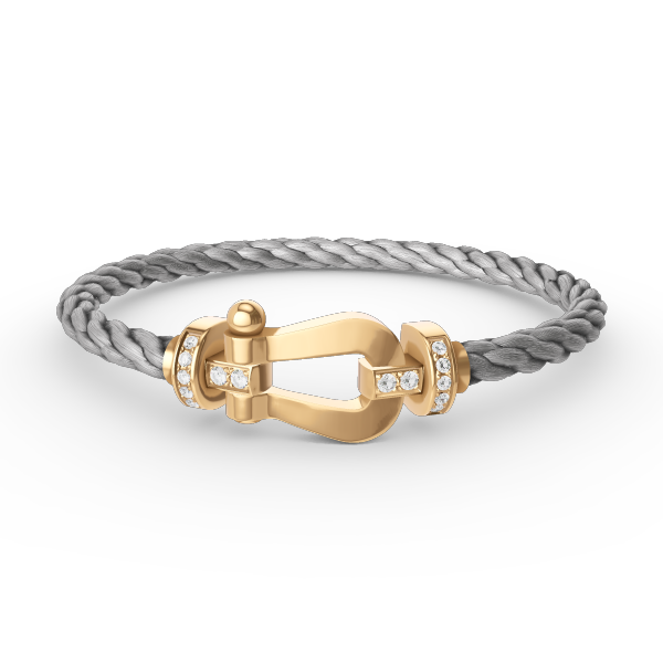 [⭐Hinora Jewelry]FORCE LARGE HORSESHOE HALF DIAMOND BRACELET GOLD