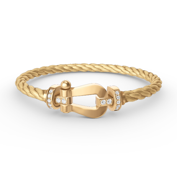 [⭐Hinora Jewelry]FORCE LARGE HORSESHOE HALF DIAMOND BRACELET GOLD