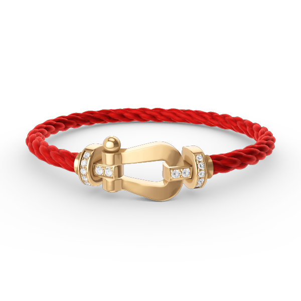 [⭐Hinora Jewelry]FORCE LARGE HORSESHOE HALF DIAMOND BRACELET GOLD