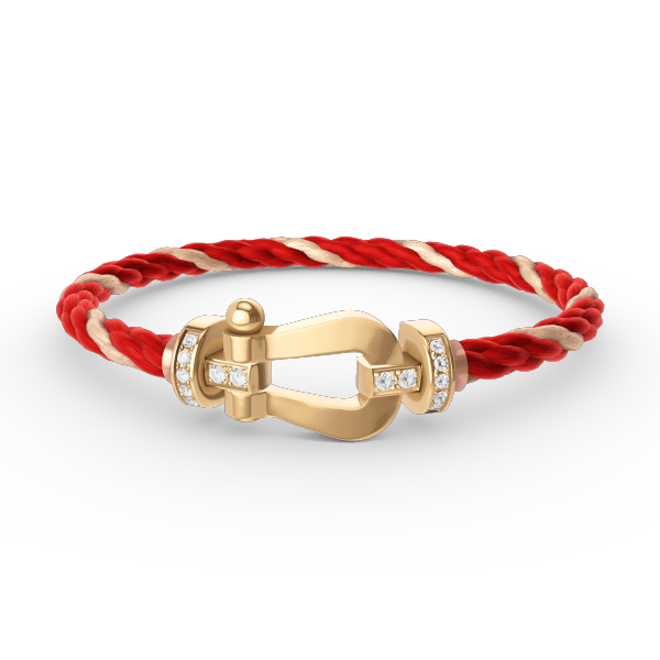 [⭐Hinora Jewelry]FORCE LARGE HORSESHOE HALF DIAMOND BRACELET GOLD