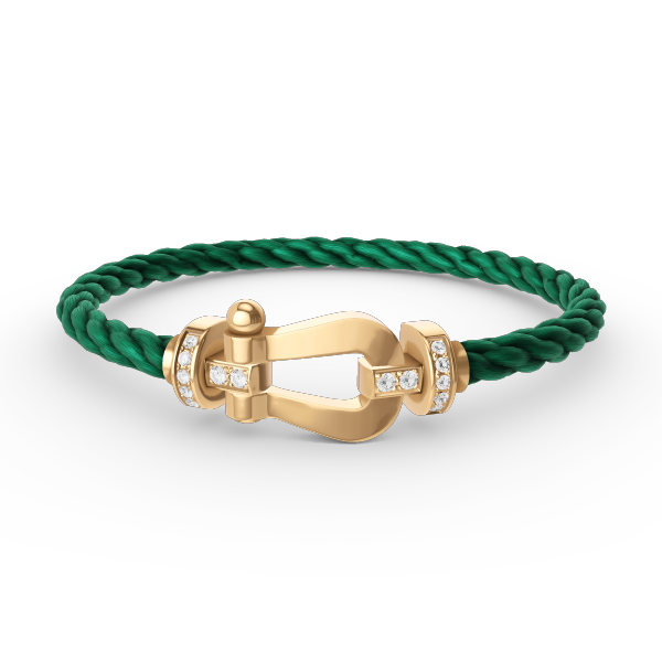 [⭐Hinora Jewelry]FORCE LARGE HORSESHOE HALF DIAMOND BRACELET GOLD
