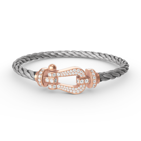 [⭐Hinora Jewelry]FORCE LARGE HORSESHOE FULL DIAMOND BRACELET ROSE GOLD