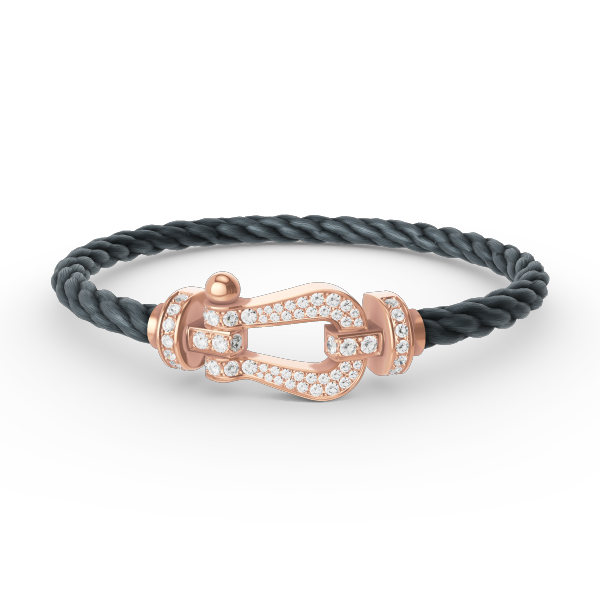 [⭐Hinora Jewelry]FORCE LARGE HORSESHOE FULL DIAMOND BRACELET ROSE GOLD