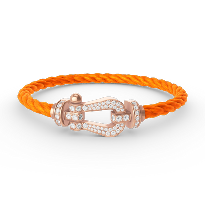 [⭐Hinora Jewelry]FORCE LARGE HORSESHOE FULL DIAMOND BRACELET ROSE GOLD