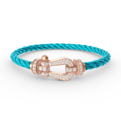 [⭐Hinora Jewelry]FORCE LARGE HORSESHOE FULL DIAMOND BRACELET ROSE GOLD