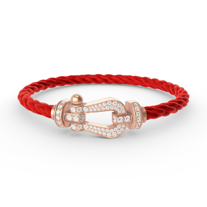 [⭐Hinora Jewelry]FORCE LARGE HORSESHOE FULL DIAMOND BRACELET ROSE GOLD