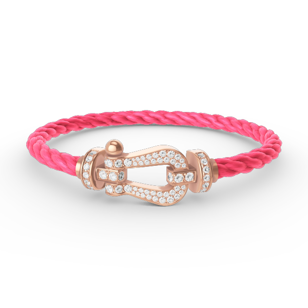 [⭐Hinora Jewelry]FORCE LARGE HORSESHOE FULL DIAMOND BRACELET ROSE GOLD