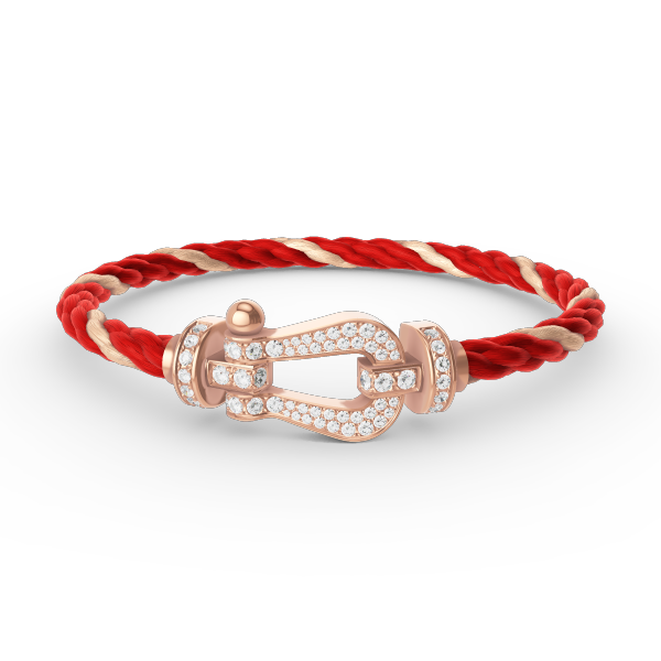 [⭐Hinora Jewelry]FORCE LARGE HORSESHOE FULL DIAMOND BRACELET ROSE GOLD