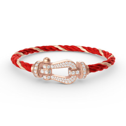 [⭐Hinora Jewelry]FORCE LARGE HORSESHOE FULL DIAMOND BRACELET ROSE GOLD