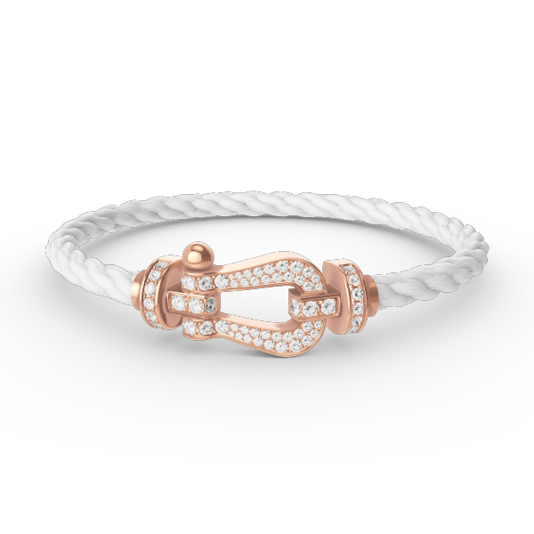 [⭐Hinora Jewelry]FORCE LARGE HORSESHOE FULL DIAMOND BRACELET ROSE GOLD