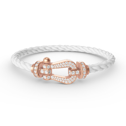 [⭐Hinora Jewelry]FORCE LARGE HORSESHOE FULL DIAMOND BRACELET ROSE GOLD