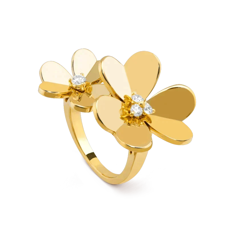 [⭐Hinora Jewelry]CLOVER COMOS GOLD DIAMOND RING