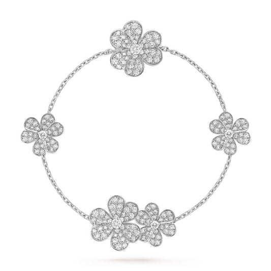 [⭐Hinora Jewelry]FRIVOLE SILVER 5 FLOWERS BRACELET