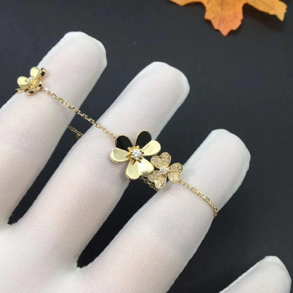 [⭐Hinora Jewelry]FRIVOLE GOLD 5 FLOWERS BRACELET