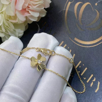 [⭐Hinora Jewelry]FRIVOLE GOLD FLOWER PINK MALACHITE BRACELET